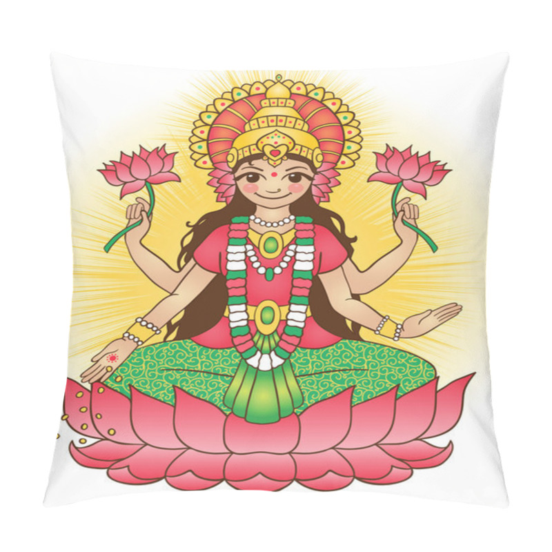 Personality  Goddess Lakshmi - Brings Wealth And Prosperity Pillow Covers