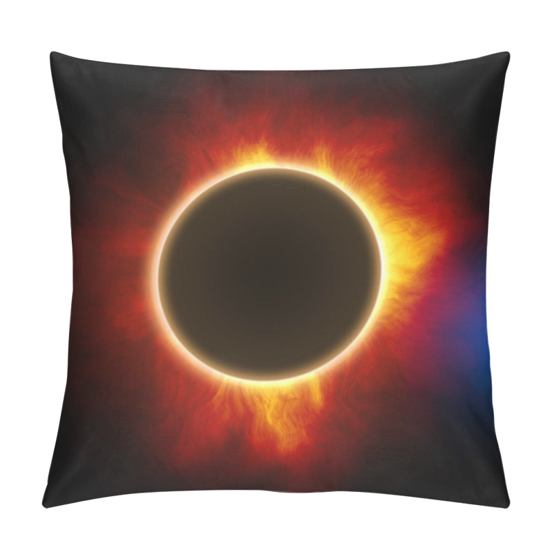 Personality  A Total Solar Eclipse Illustration Pillow Covers