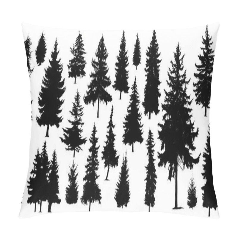 Personality  Silhouettes Of Pine Trees.  Pillow Covers