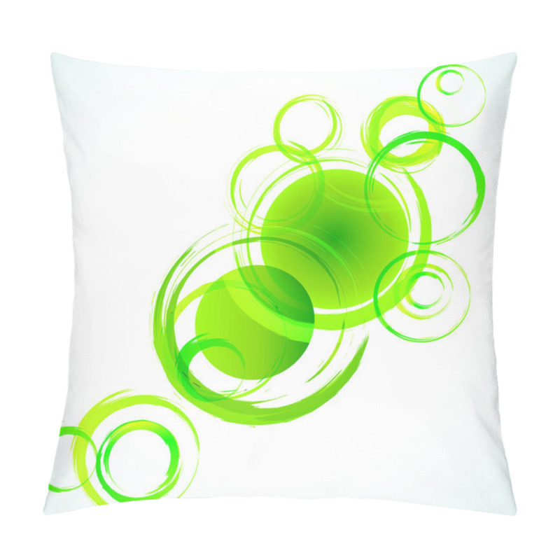 Personality  Green Abstract Background With Grunge Circles Pillow Covers