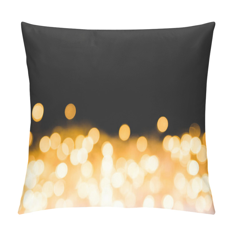 Personality  Festive Bright Lights On Dark Christmas Background Pillow Covers