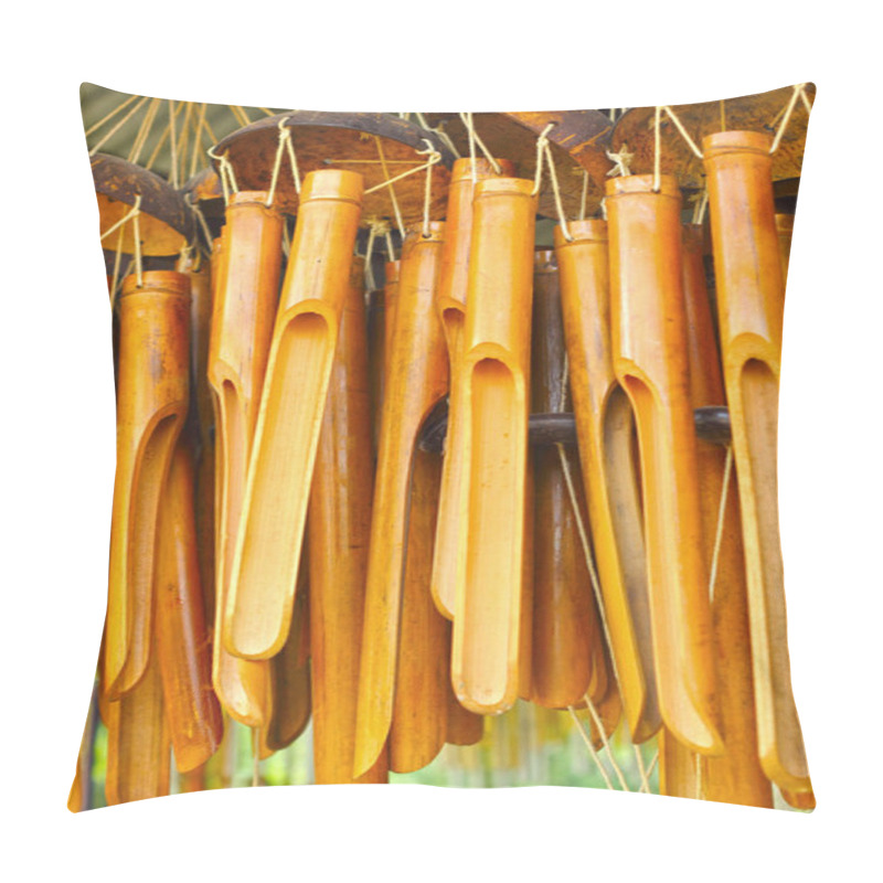 Personality  Bamboo Wind Chimes Sound For Hanging. Pillow Covers