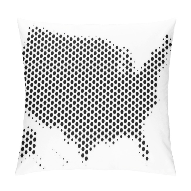 Personality  Hex Tile USA With Alaska Map Pillow Covers