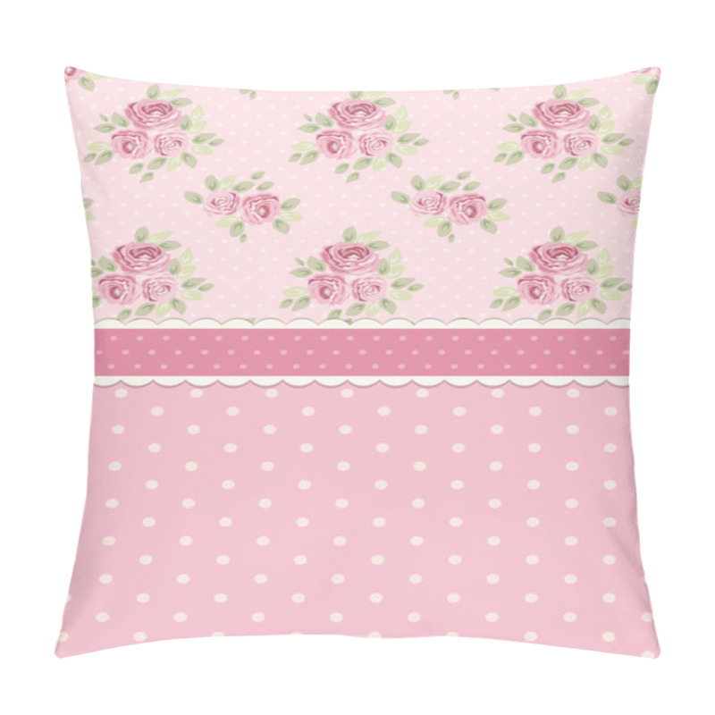 Personality  Cute Shabby Chic Background With Roses Pillow Covers