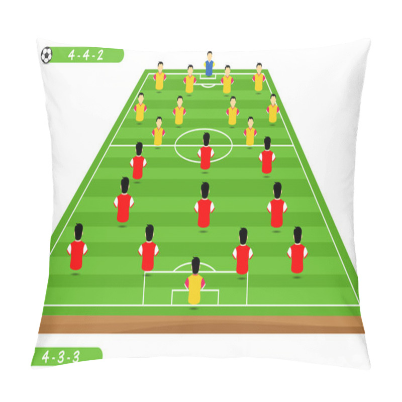 Personality  Football Tactics And Strategy - Popular Team Formation. Pillow Covers