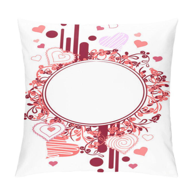 Personality  Blank Frame With Small Hearts Pillow Covers