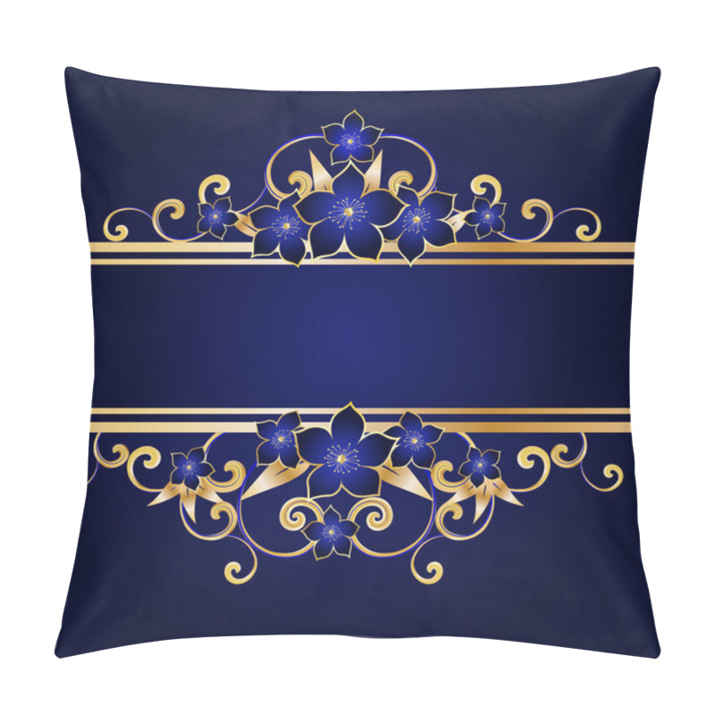 Personality  Golden Floral Frame Pillow Covers