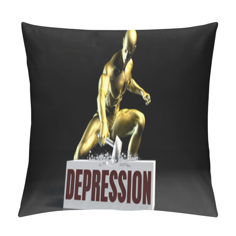 Personality  Depression As A Concept Pillow Covers