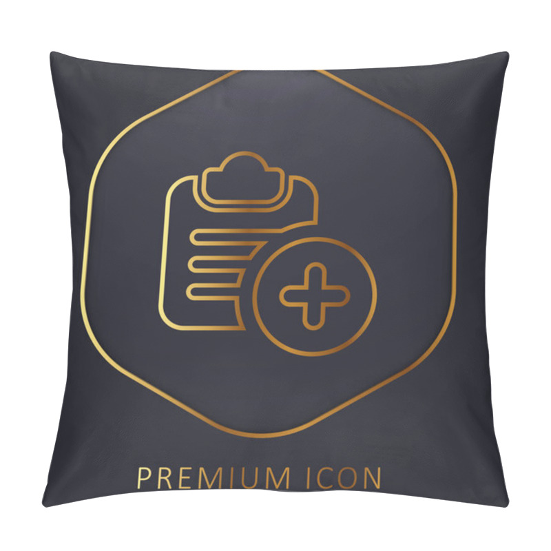 Personality  Add Golden Line Premium Logo Or Icon Pillow Covers