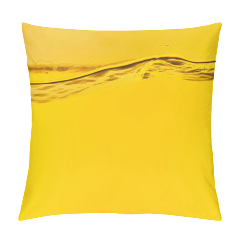 Personality  Wavy Clear Fresh Water On Yellow Bright Background Pillow Covers