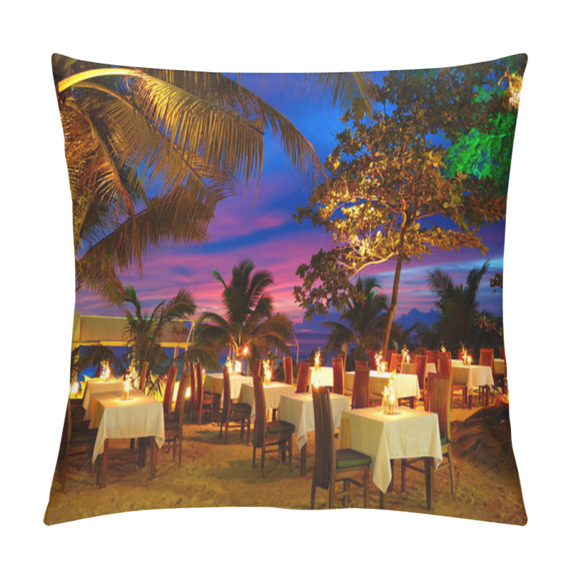 Personality  Outdoor Restaurant At The Beach During Sunset, Phuket, Thailand Pillow Covers