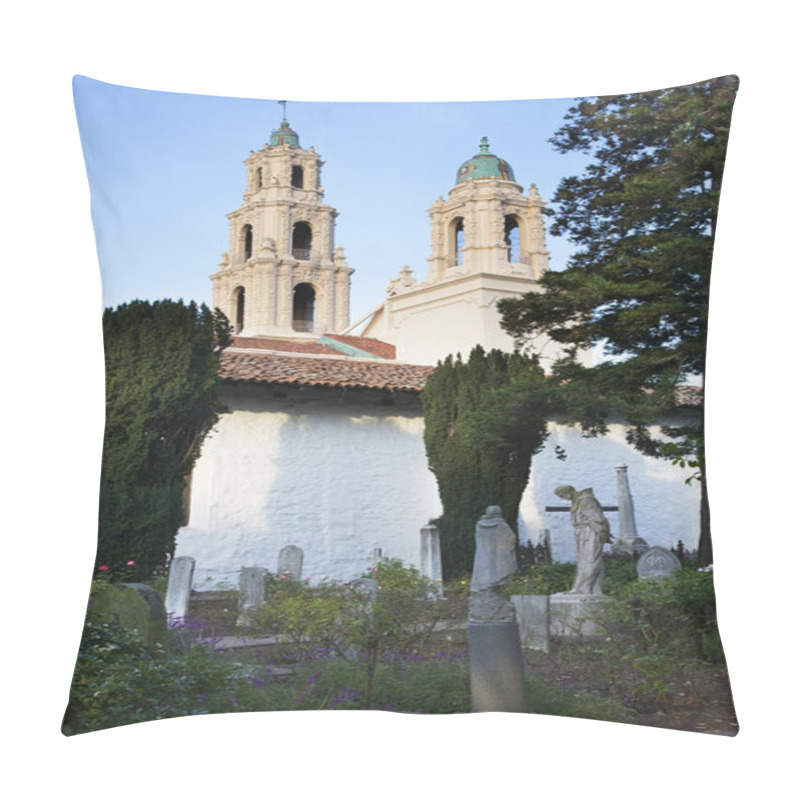 Personality  Cemetary Garden Statues Graves Mission Dolores San Francisco Cal Pillow Covers