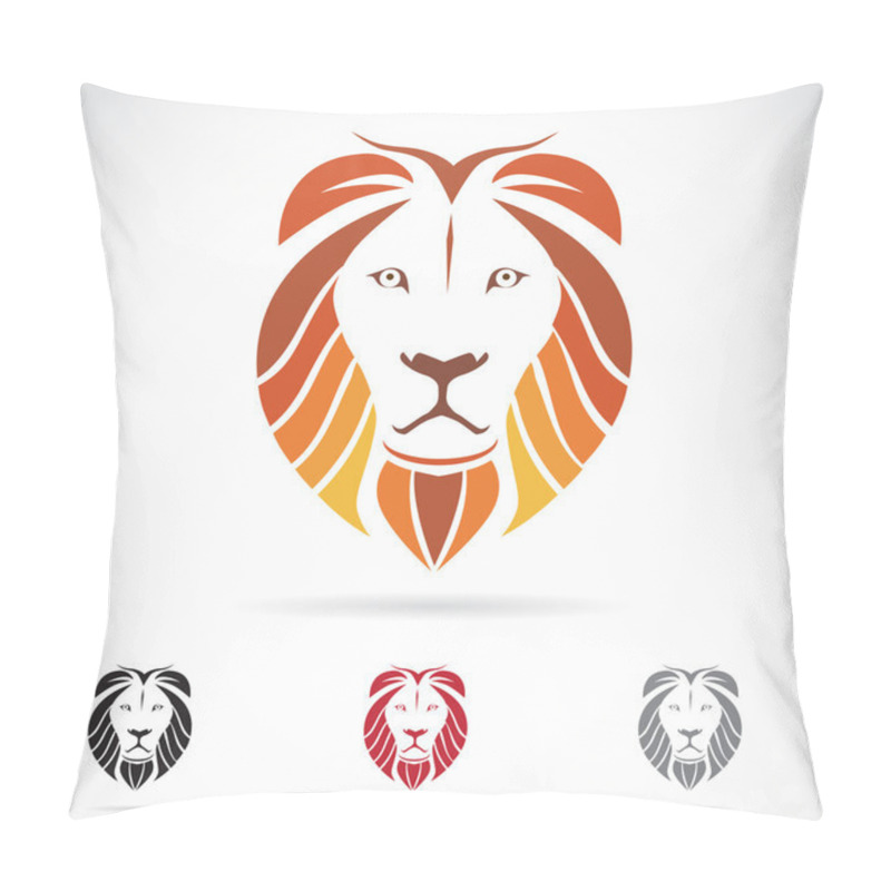 Personality  Vector Image Of An Lion Head  Pillow Covers