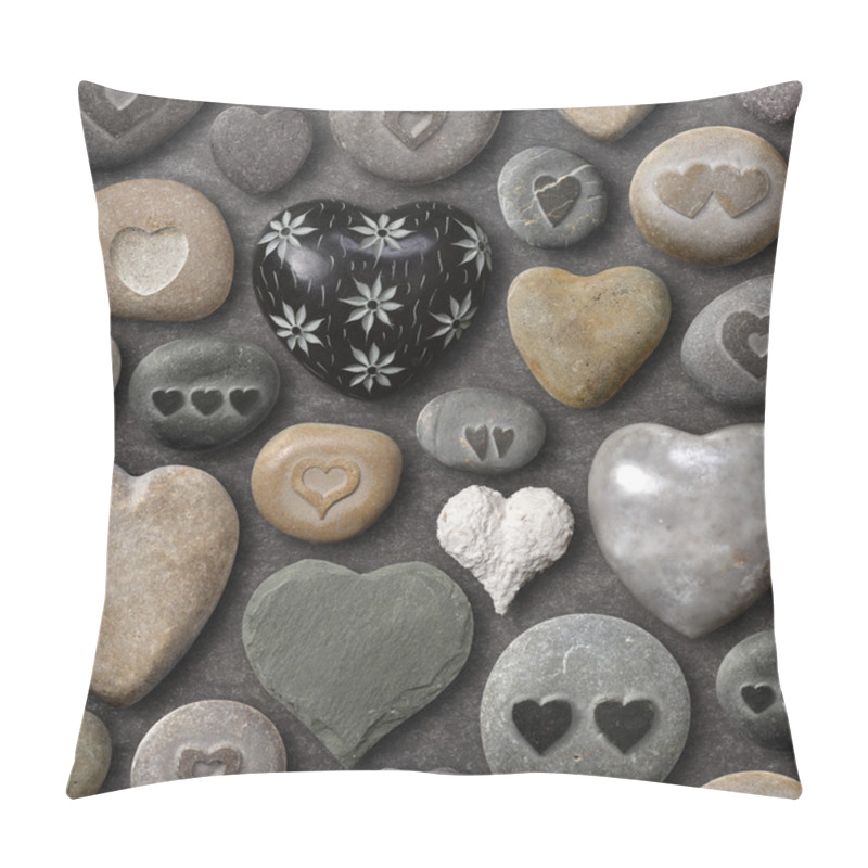 Personality  Heart Shaped Stones And Rocks Pillow Covers