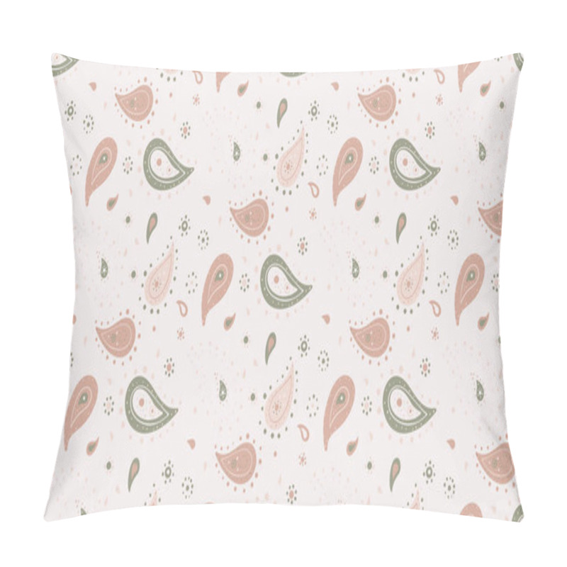 Personality  Charming Pastel Paisley Pattern.  Soft Pinks And Greens On A Delicate Background. Perfect For Textile Design, Wallpaper, Or Website Backgrounds.  Add A Touch Of Elegance To Your Projects. Pillow Covers