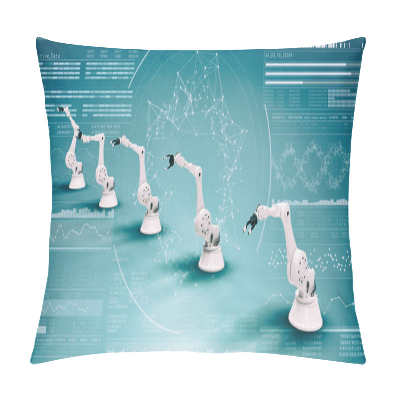 Personality  Modern Robots Against Genes Diagram 3d Pillow Covers