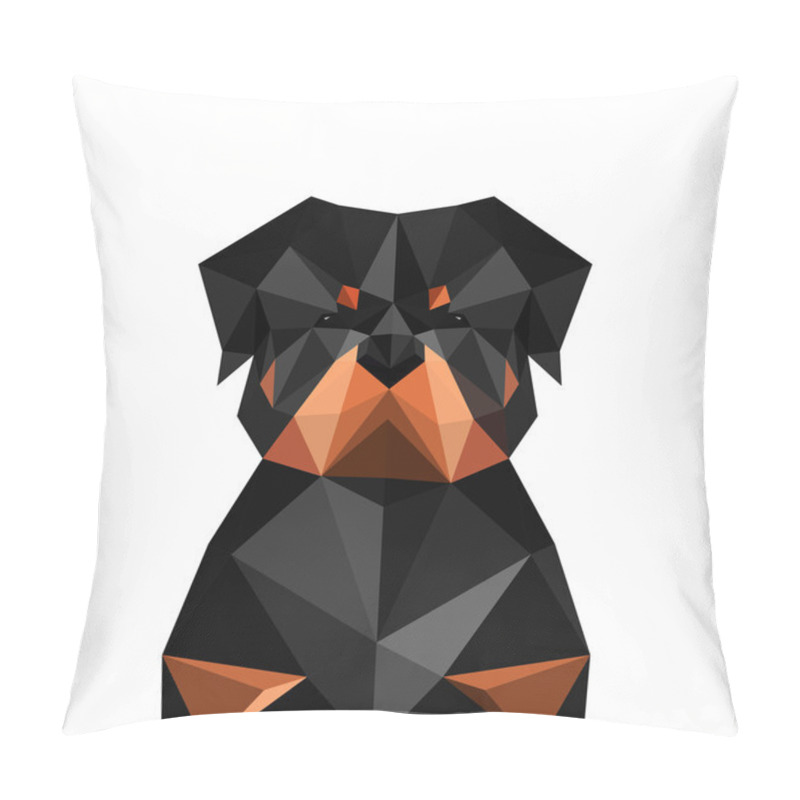 Personality  Origami Rottweiler Dog Pillow Covers