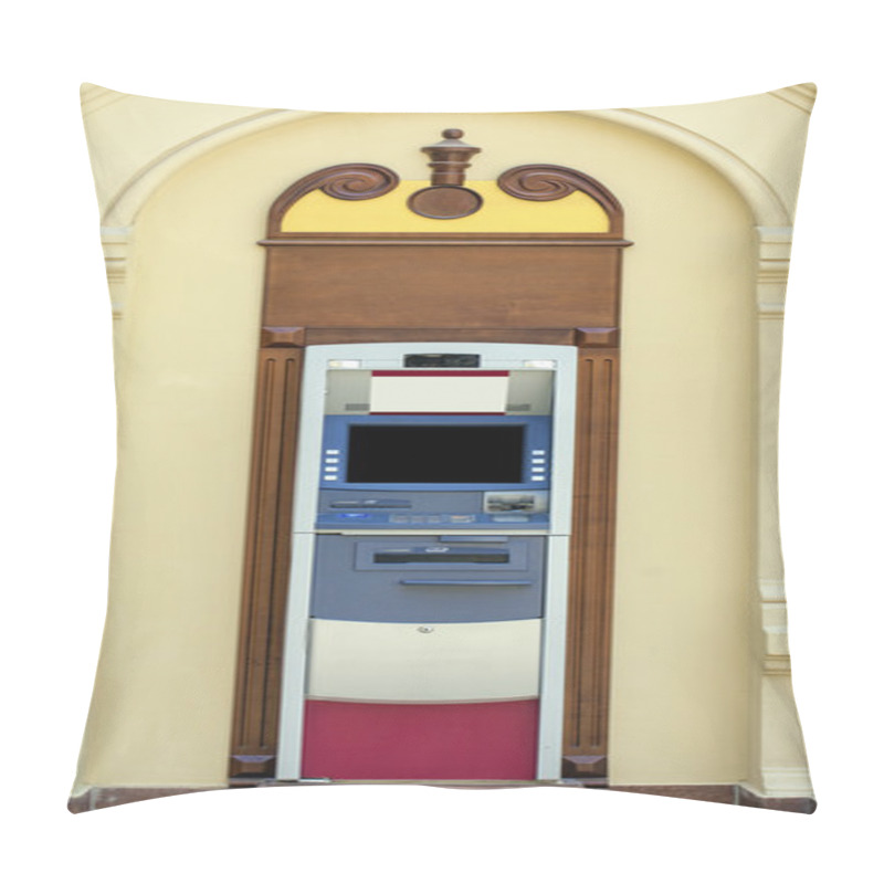 Personality  Modern Indoor Automatic Teller Machine At A Bank Pillow Covers