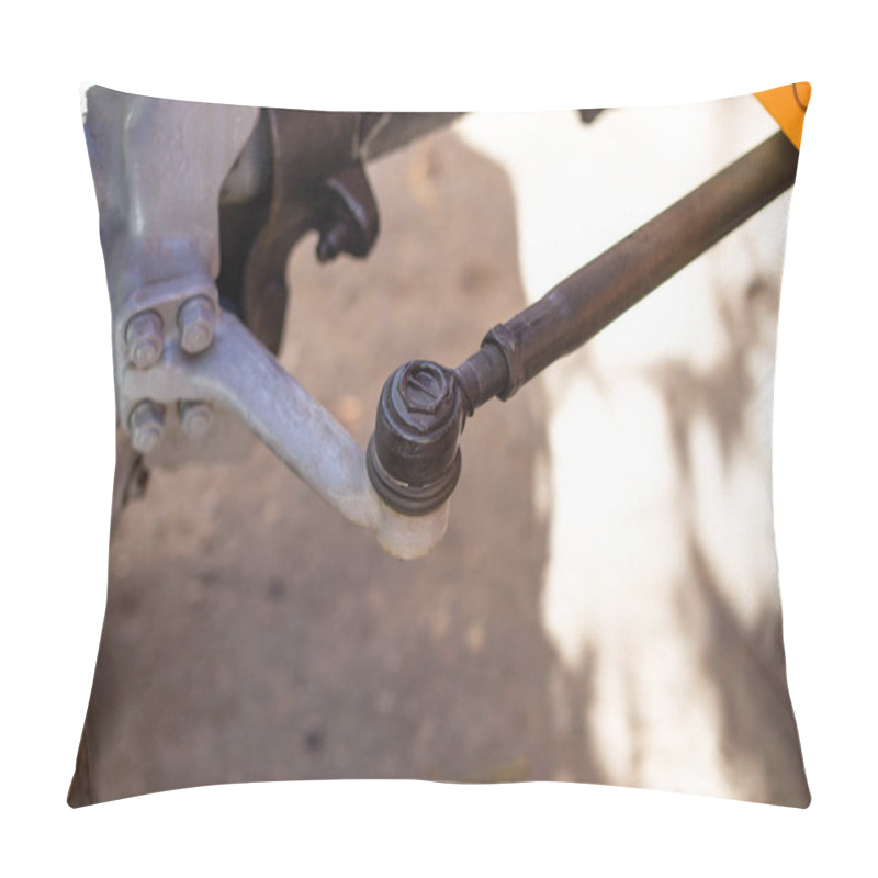 Personality  Steering Rod With Steering Tip. Safety Concept, Construction Equipment Pillow Covers