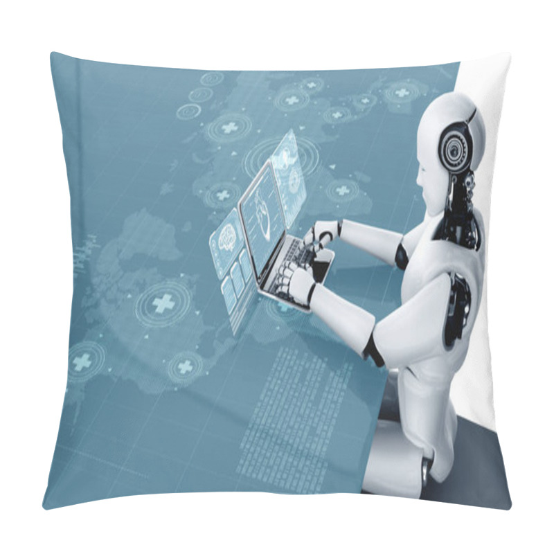 Personality  Future Medical Technology Controlled By AI Robot Using Machine Learning Pillow Covers