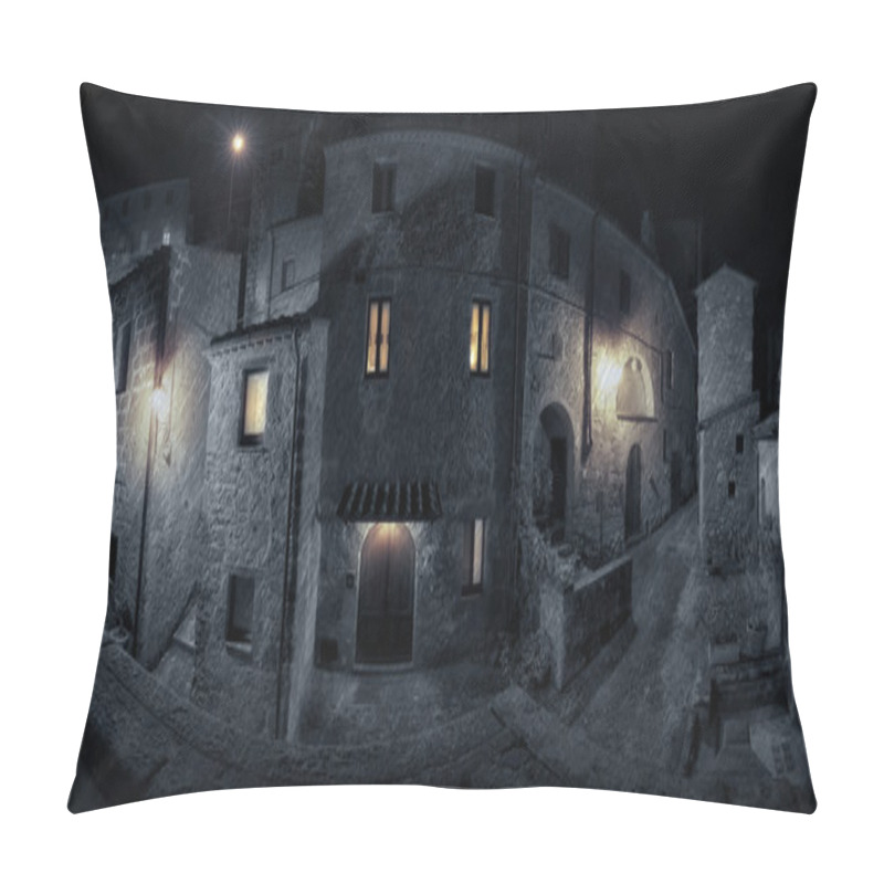 Personality  Medieval Town Street At Rainy Night Pillow Covers