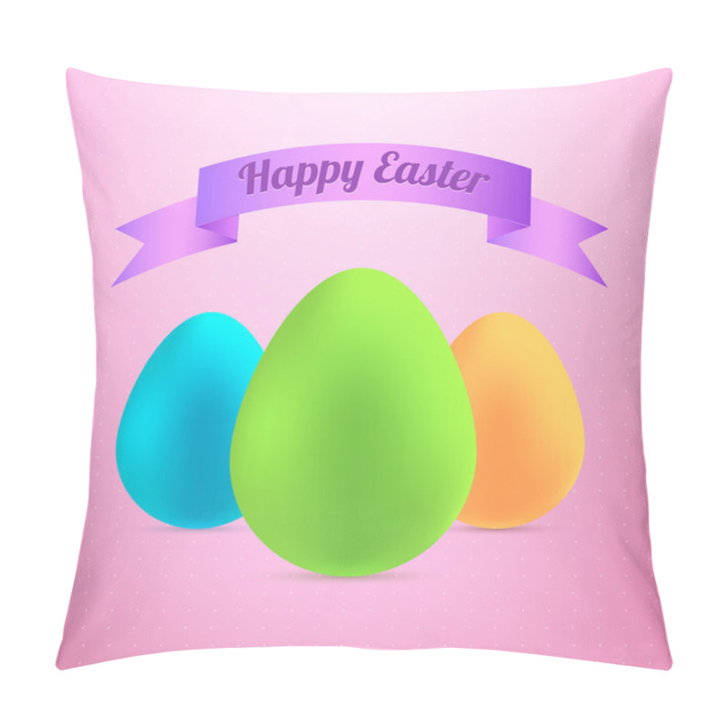 Personality  Paper Easter Egg Card. Vector Illustration Pillow Covers