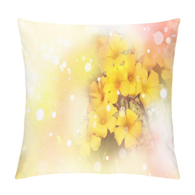 Personality  Yellow Nasturtium Flower Background Pillow Covers