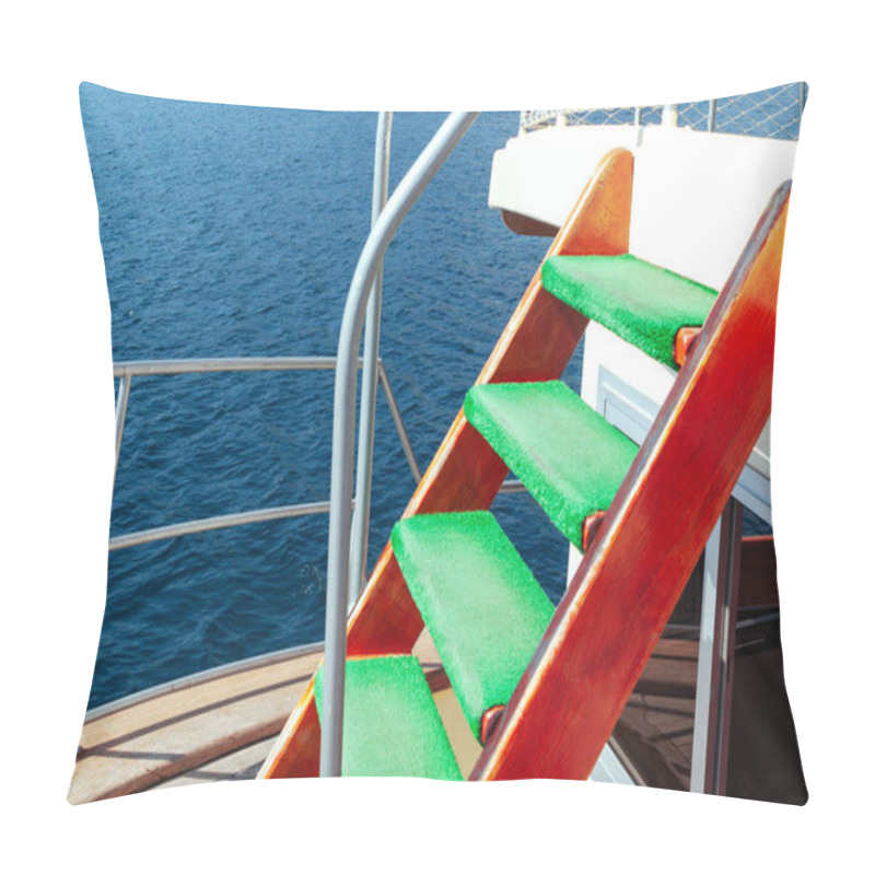 Personality  Ship Wooden Stairs . Nautical Vessel Gangway Pillow Covers