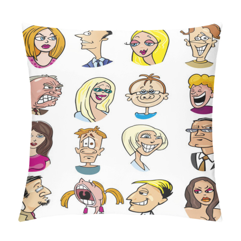 Personality  Cartoon Characters And Emotions Pillow Covers