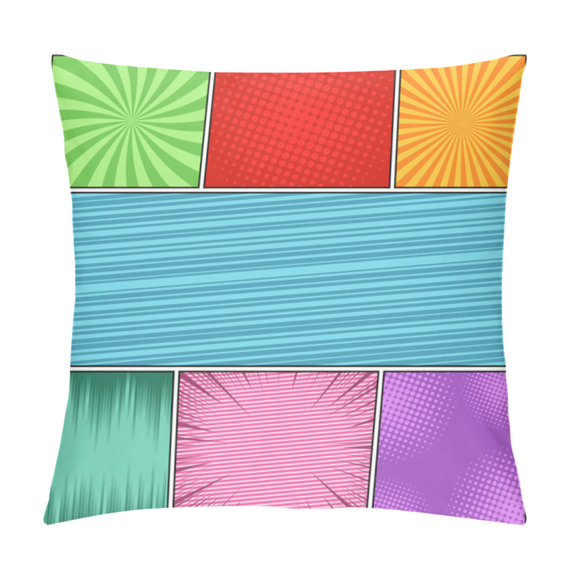 Personality  Comic Book Page Abstract Background Pillow Covers