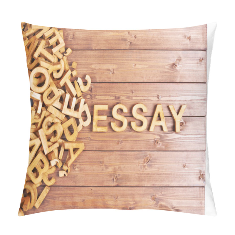 Personality  Word Essay Made With Wooden Letters Pillow Covers