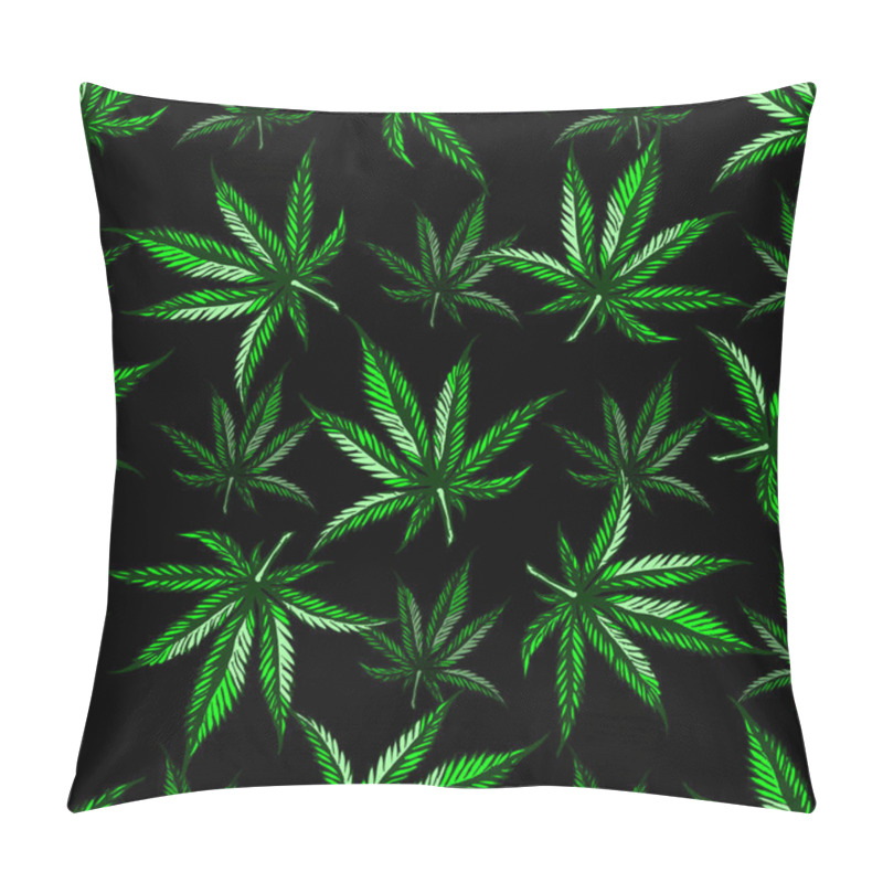 Personality  Marijuana Leaf Pattern. Pillow Covers