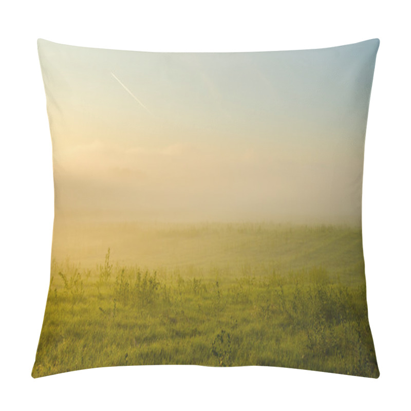 Personality  Thick Morning Fog In The Summer Forest. Pillow Covers