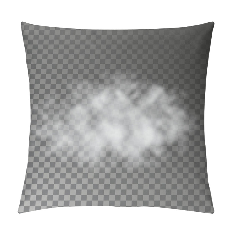 Personality  Fog Or Smoke Isolated Transparent Special Effect. White Vector Cloudiness, Mist Or Smog Background. Vector Illustration. Pillow Covers