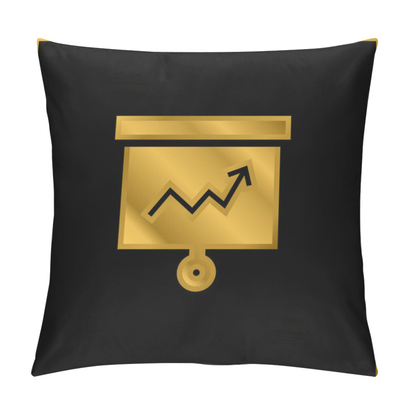 Personality  Analytic Gold Plated Metalic Icon Or Logo Vector Pillow Covers