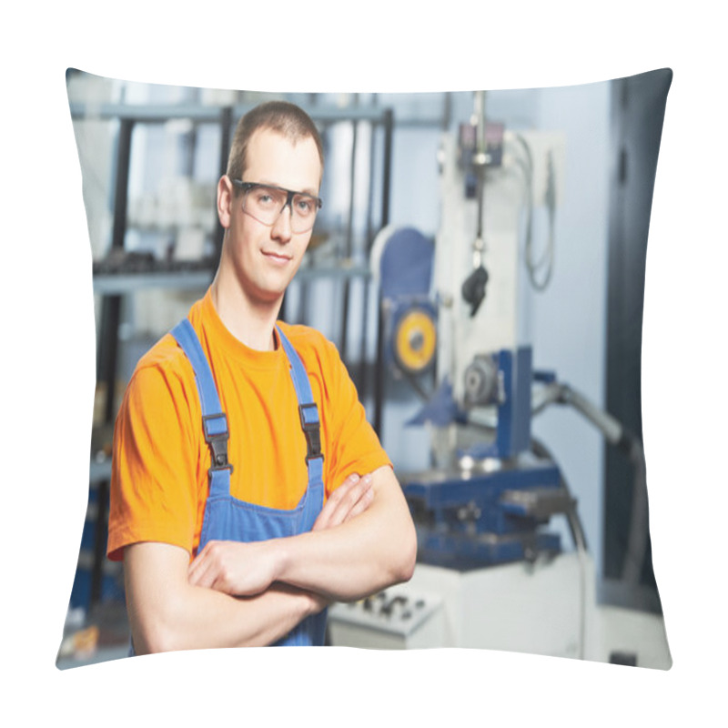 Personality  Portrait Of Experienced Industrial Worker Pillow Covers