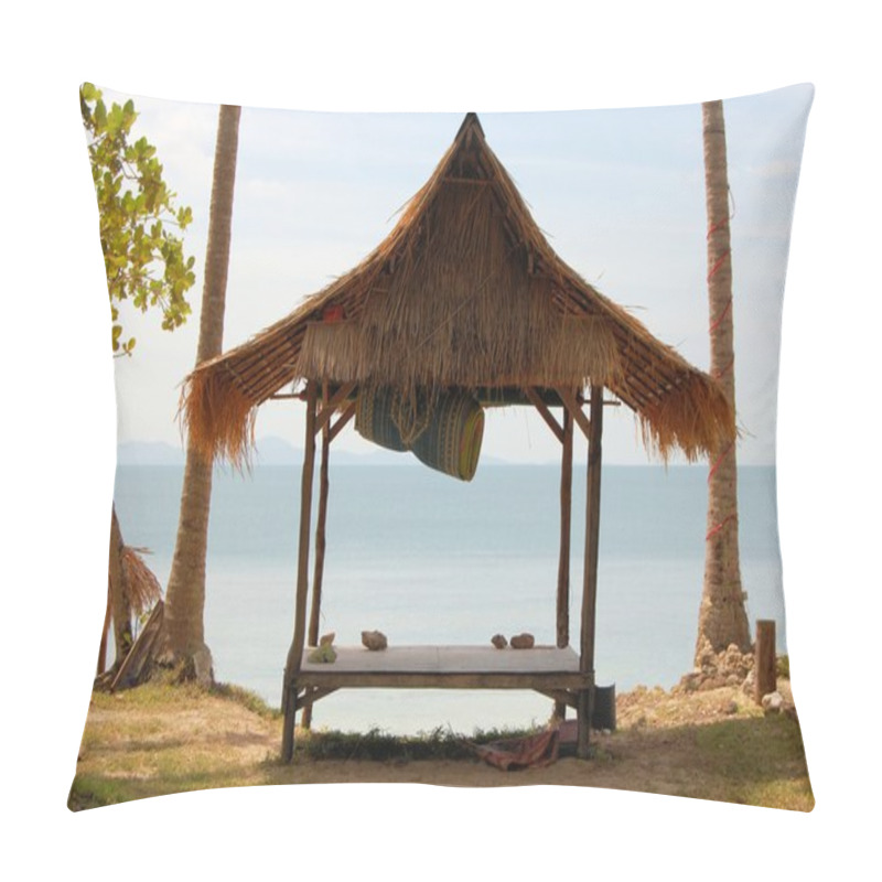 Personality  Tropical Beach Hut In Thailand Pillow Covers