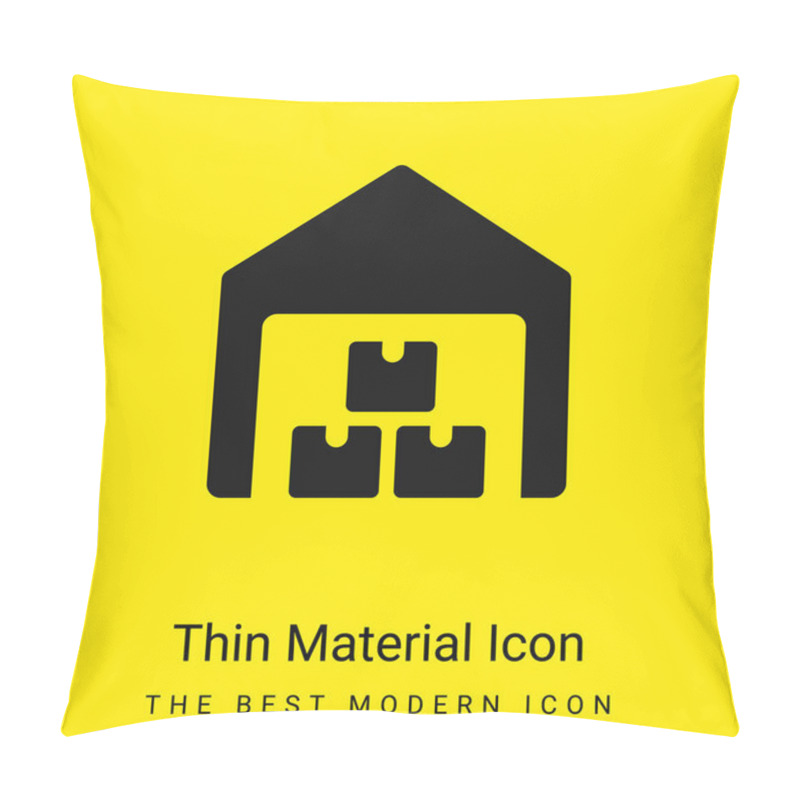 Personality  Boxes Minimal Bright Yellow Material Icon Pillow Covers