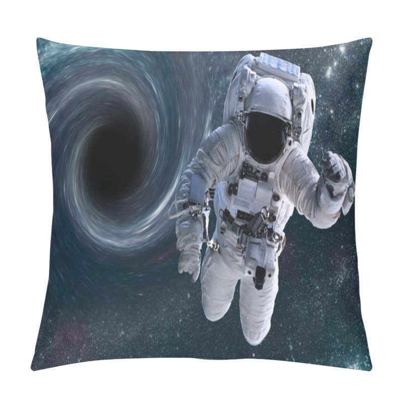 Personality  Astronaut In A Front Of Black Hole Somewhere In Space Pillow Covers