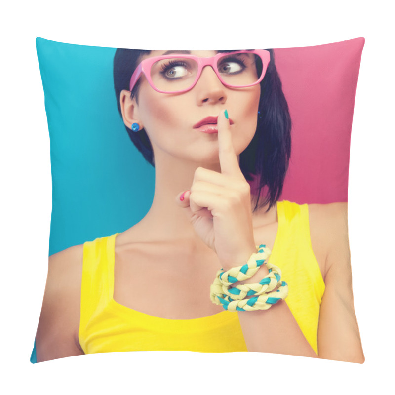 Personality  Portrait Of Stylish Women The Secret Pillow Covers