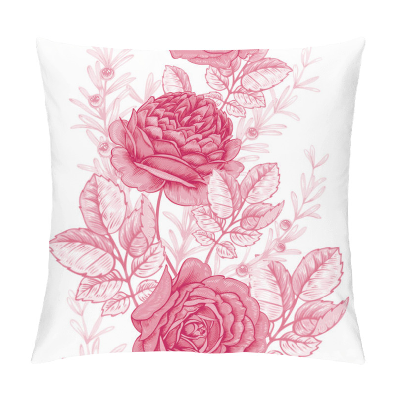 Personality  Flower Seamless Pattern With Roses. Pillow Covers