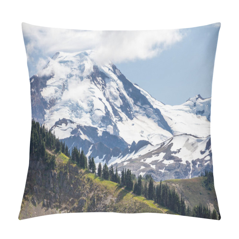 Personality  Close-up Of Mt. Baker Summit From Skyline Divide Trail Pillow Covers