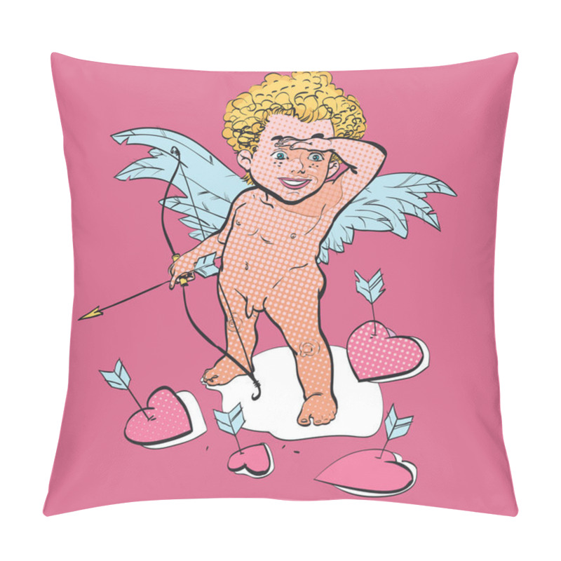 Personality  Funny Little Cupid Aiming At Someone Pillow Covers