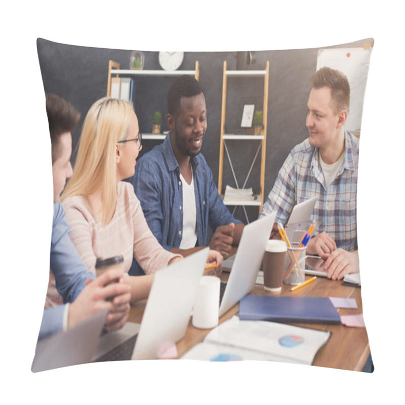 Personality  Programmers Working In Software Developing Company Pillow Covers