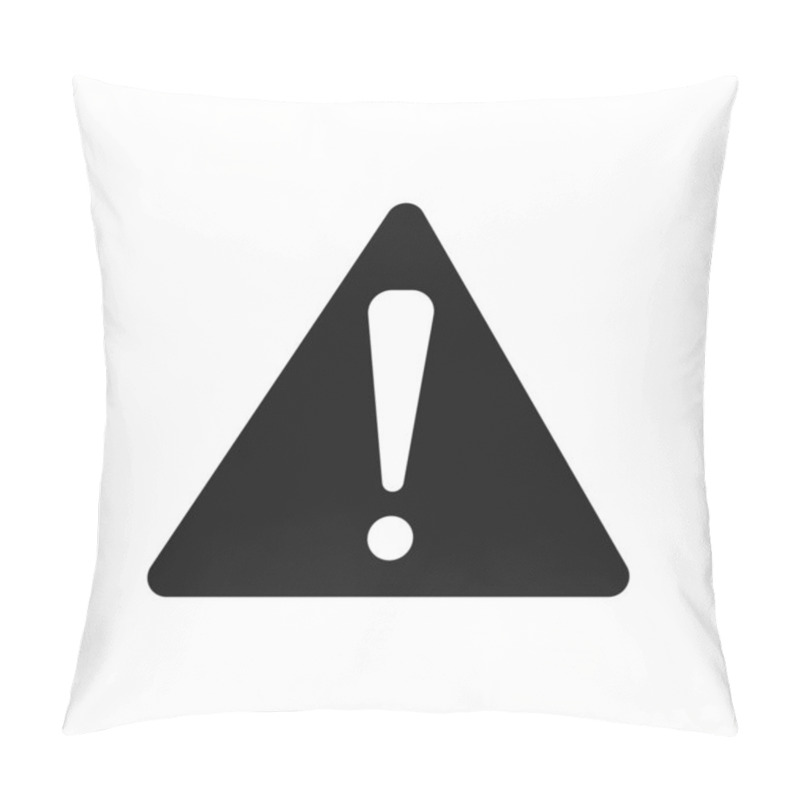 Personality  Attention Icon, Vector Attention Icon, Danger Sign Symbol Vector Pillow Covers