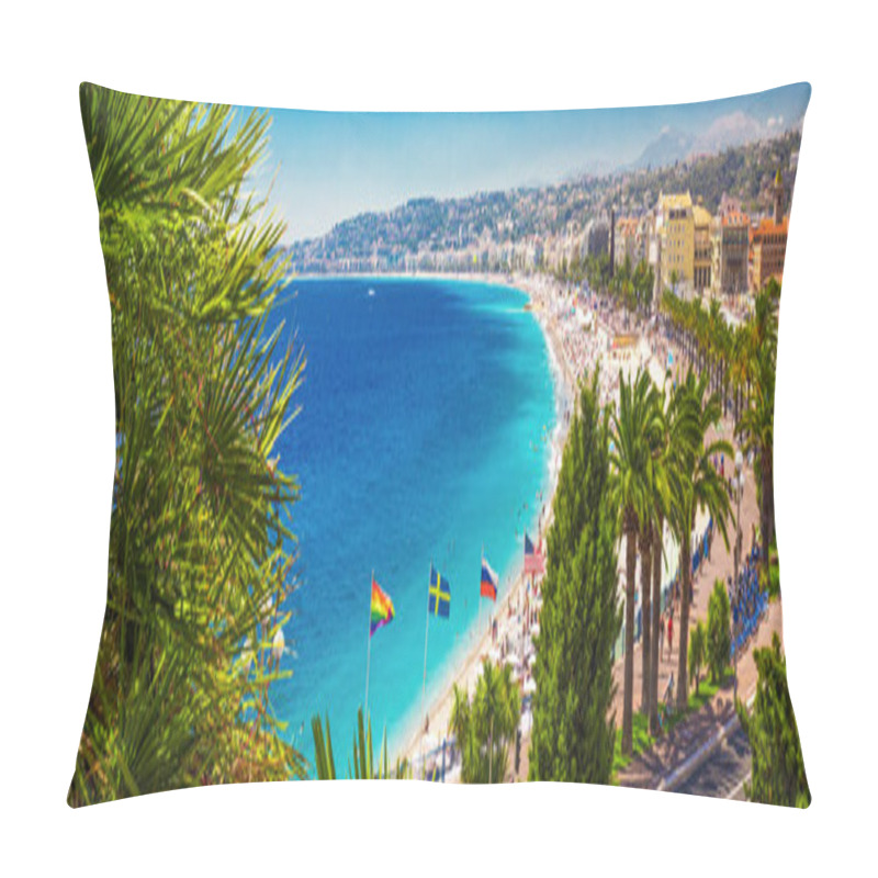 Personality  Beach Promenade In City Center Of Nice Pillow Covers