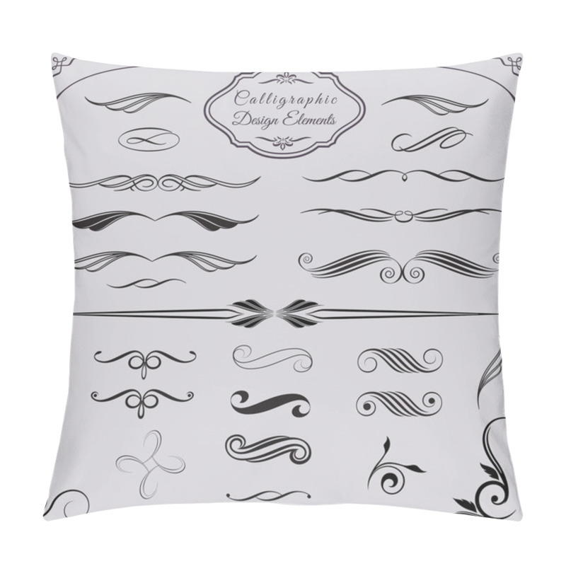 Personality  Calligraphic Design Elements Pillow Covers