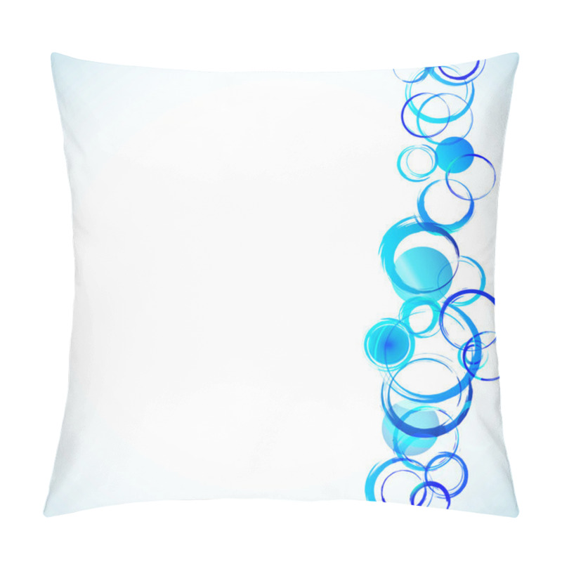 Personality  Blue Abstract Background With Grunge Circles Isolated On White Pillow Covers