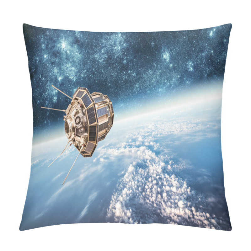 Personality  Space Satellite Over The Planet Earth Pillow Covers