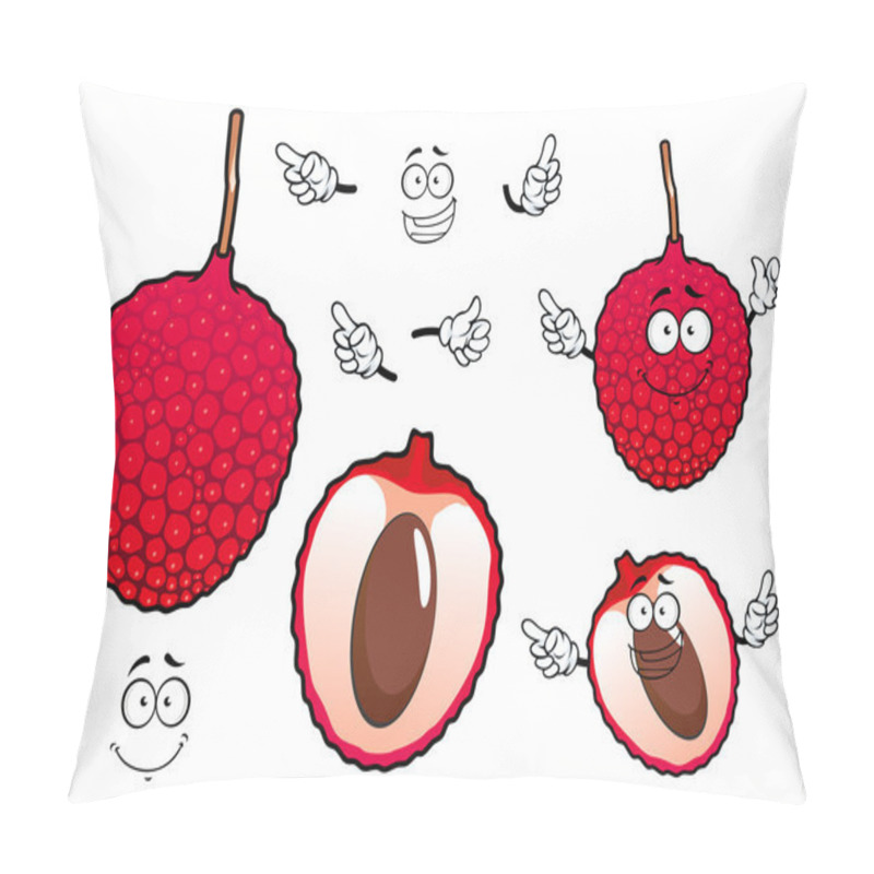 Personality  Bright Red Exotic Lychee Fruit Pillow Covers